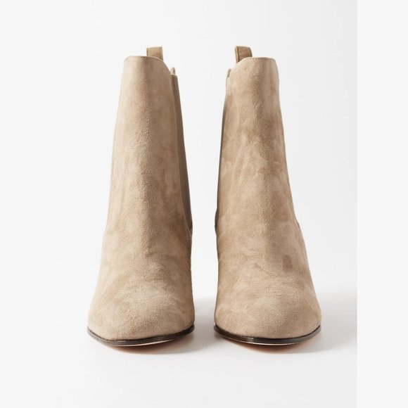 NEW Jimmy Choo Size 42 EU (11 US) Thessaly Suede Chelsea Ankle Boots - Taupe - Picture 4 of 6